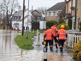 Flooded local street